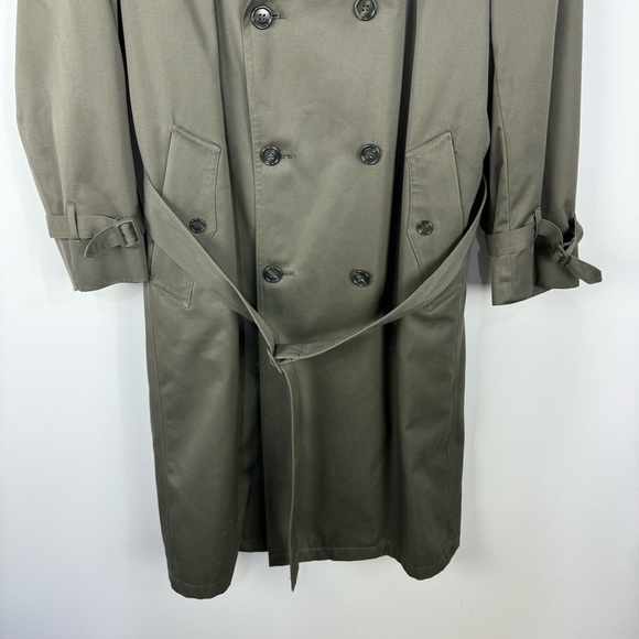 London Fog Towne Green Trench Coat Longline Detective Nancy Drew Minimalist - Picture 4 of 8